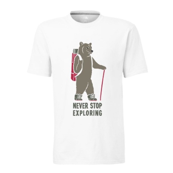 The Northface walking bear men’s white tshirt size XXL - Picture 1 of 4